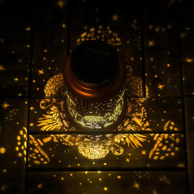 Cawalap solar panel lantern charging during day, auto-illuminating for 6-8 hours after dusk.