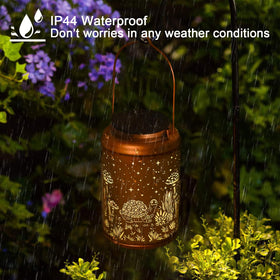 Cawalap turtle lantern table or ground display adds charming lighting along paths.