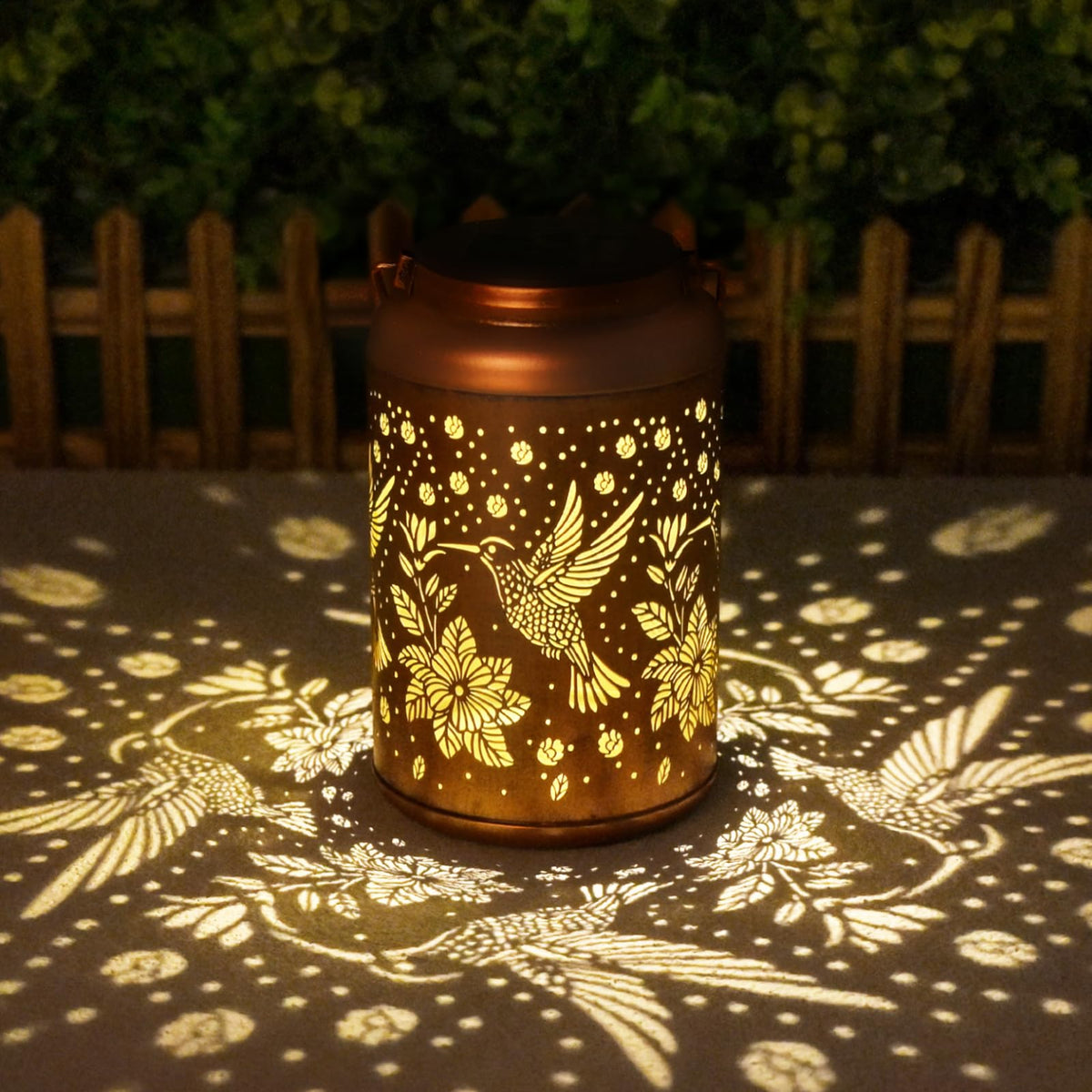 Cawalap two-pack solar lanterns for outdoor light along patios and walkways.