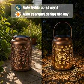 Cawalap yard décor butterfly lantern IP45 waterproof for rainy days.