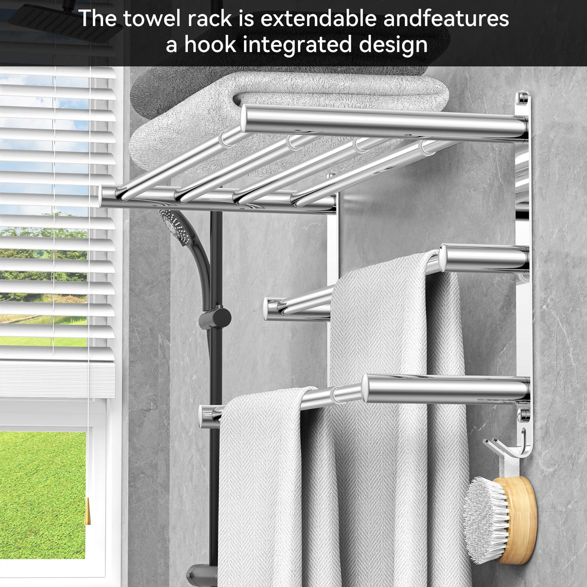 Strong load-bearing capacity supports towels and robes