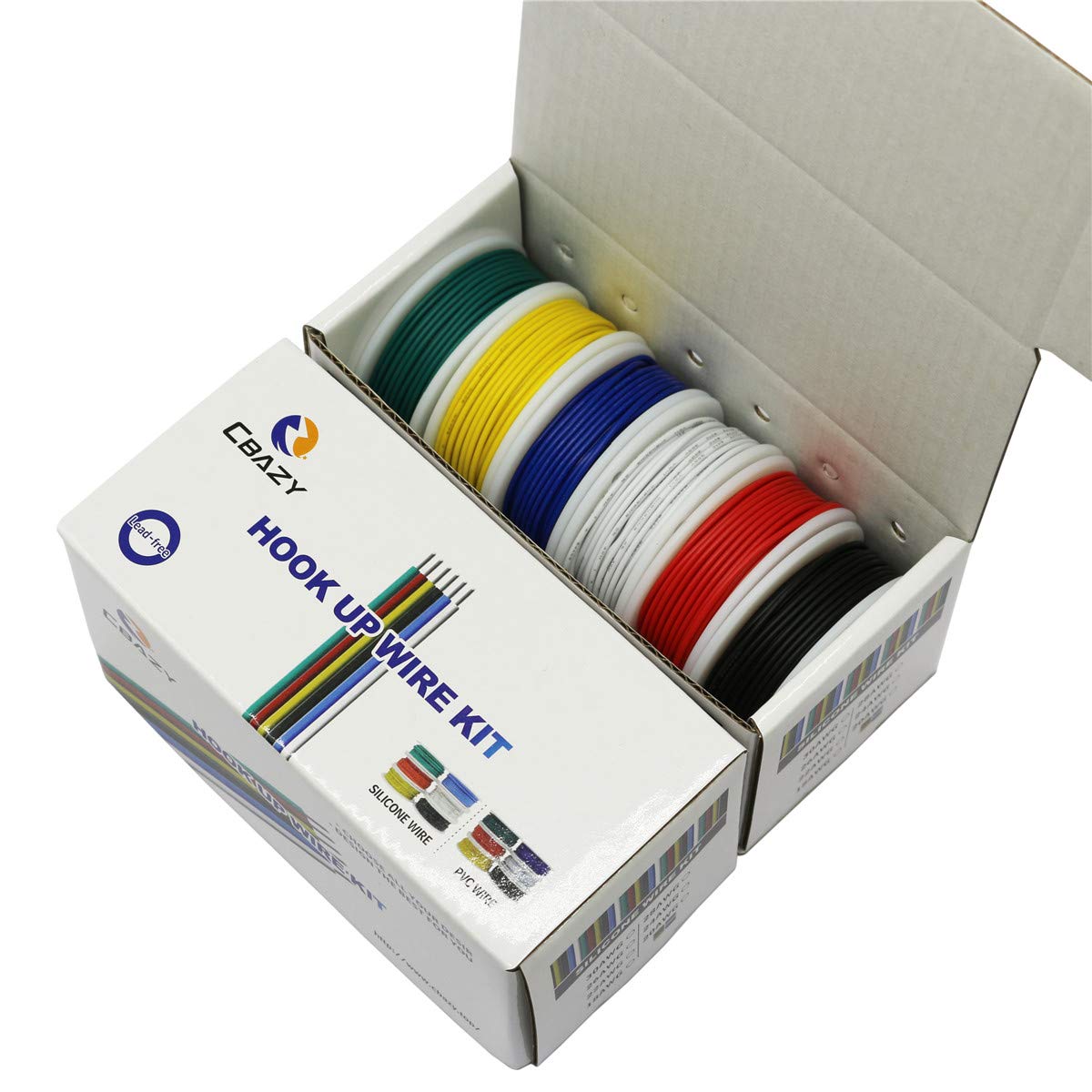 CBAZY Hook Up Wire Kit blue 24 AWG wire for quick wiring tasks