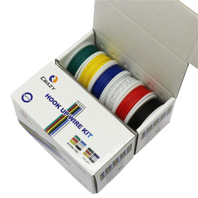 CBAZY Hook Up Wire Kit blue 24 AWG wire for quick wiring tasks