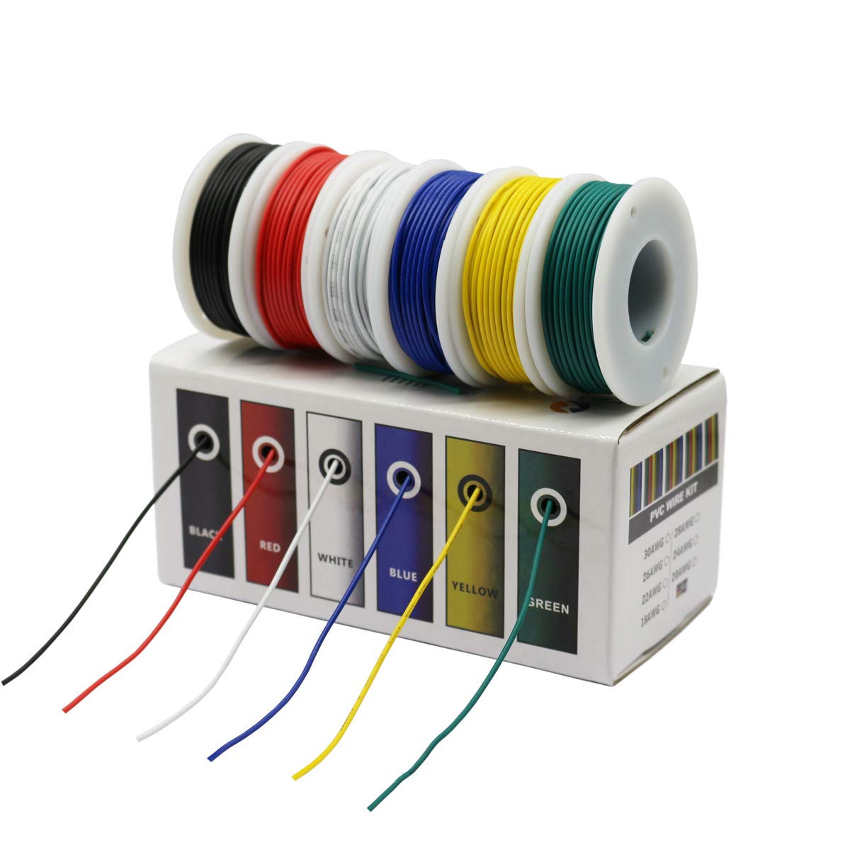 CBAZY Hook Up Wire Kit red 24 AWG wire for prototyping and breadboarding
