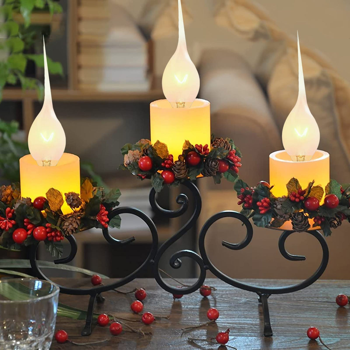 Cbebew window candle display bulb for festive exterior lighting.
