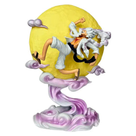 CBKSUHBADE anime One Piece figure Luffy Nika form with light-up for night display.