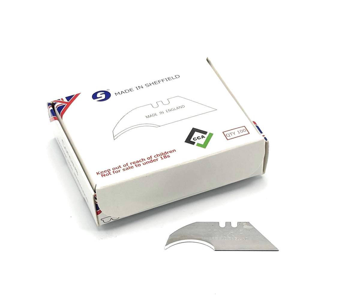 CCA concave blade carbon steel closeup—precision trimming for professional results