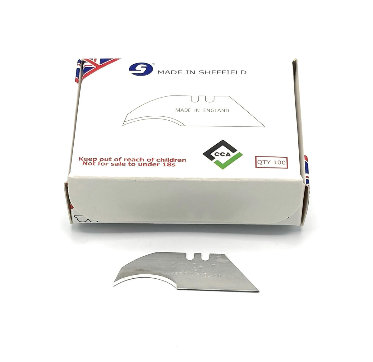 CCA concave blade pack 100—durable steel for long-lasting flooring cuts