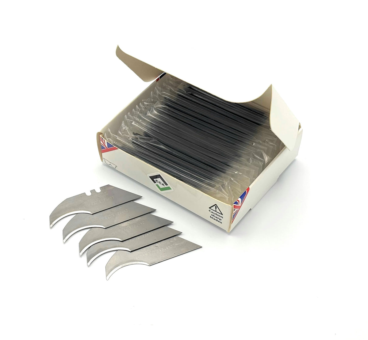 CCA concave two-notch design—fits most utility flooring knives