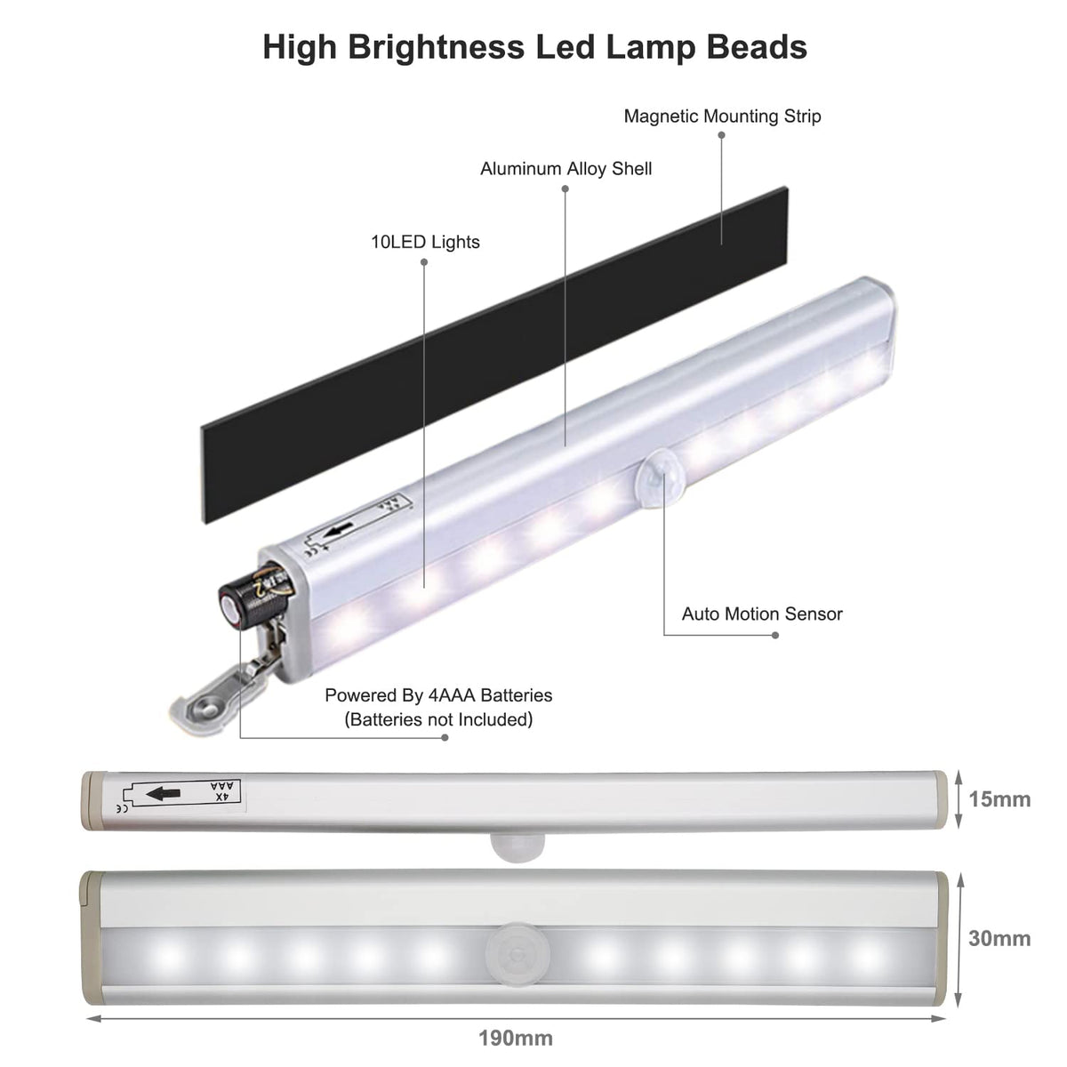 Bright glare-free LED camper step light for RV entryways