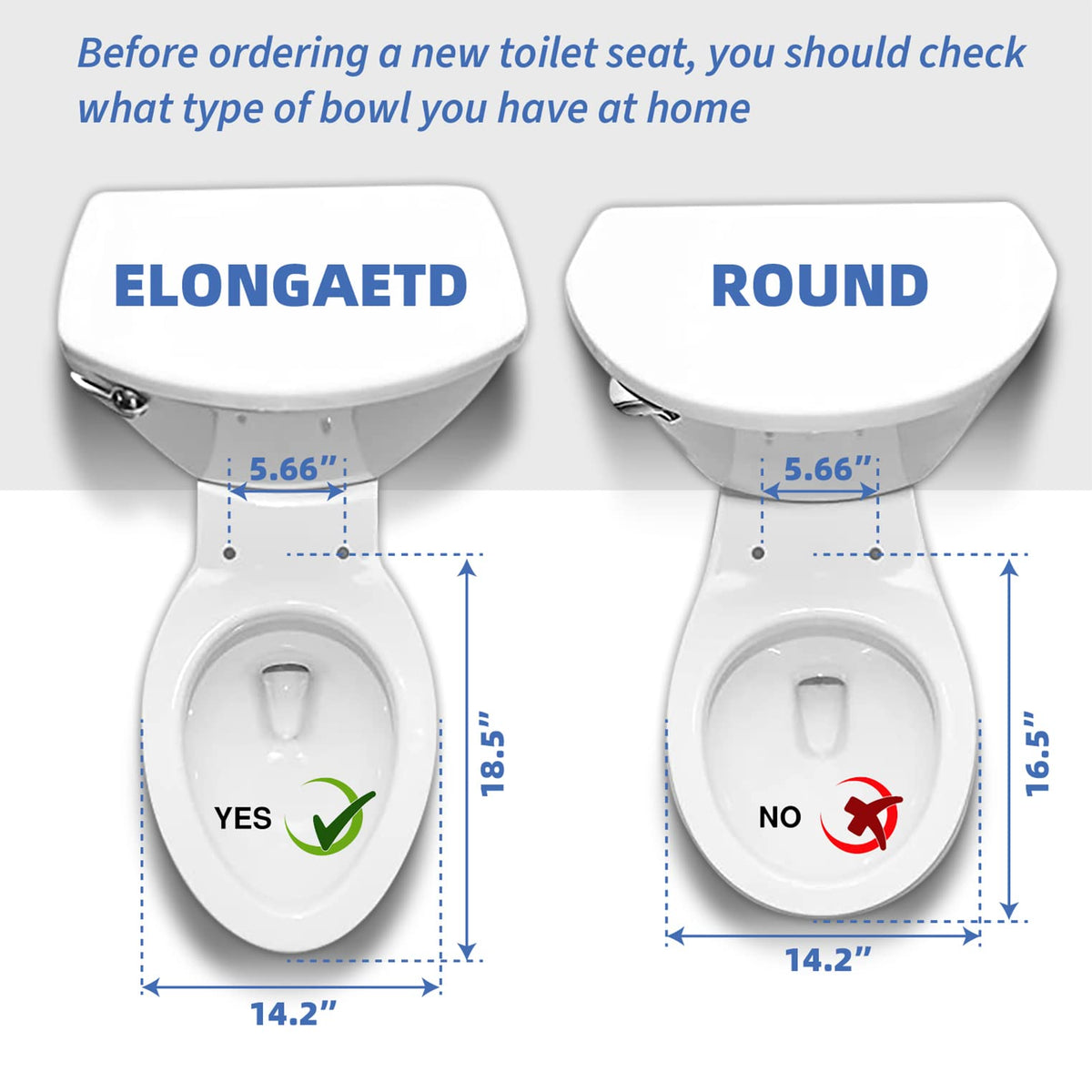 CcBello elongated white seat fits major elongated toilets and brands.
