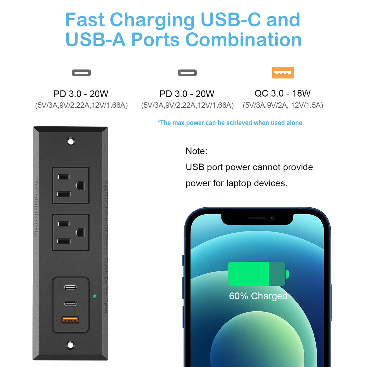 CCCEI desk-hidden charging station shown beside a nightstand for tidy device access.