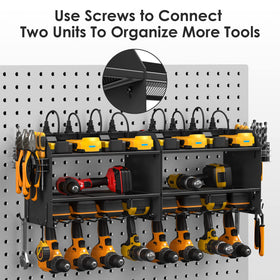 CCCEI four hooks organize tape measures, wrenches and more.