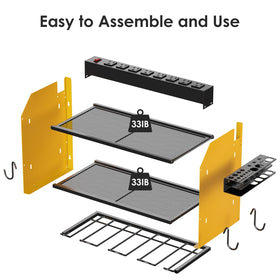 Heavy-gauge steel construction for durable workshop storage