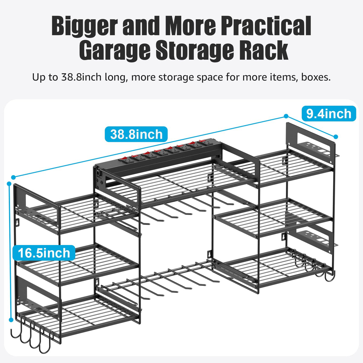 CCCEI seven-shelf design provides versatile tool storage in a workshop.