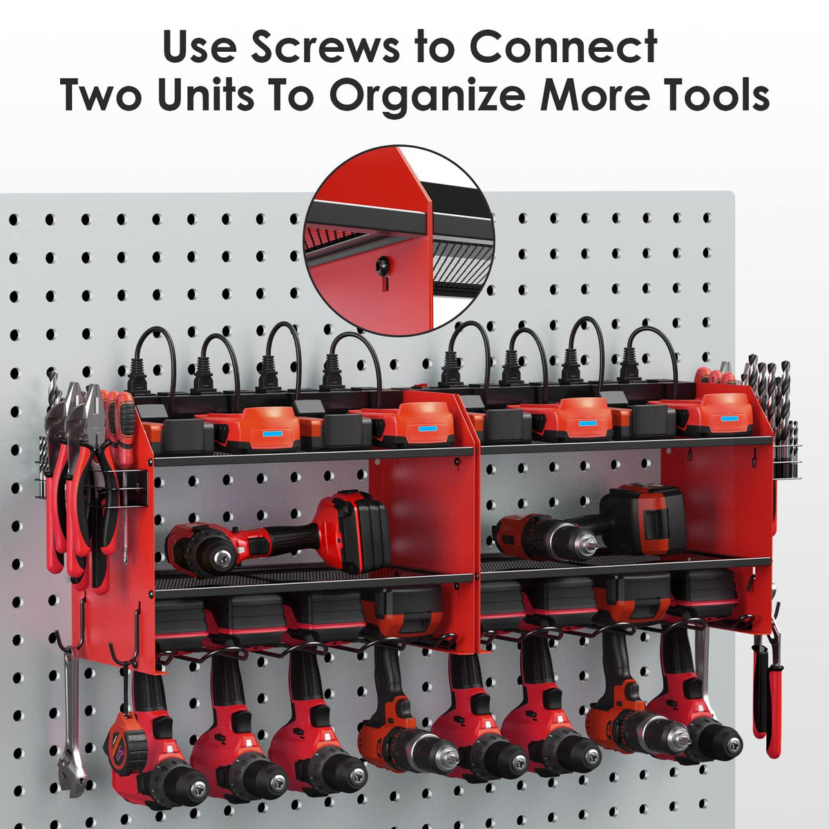 CCCEI tools on rack during charging scene shows efficient workflow