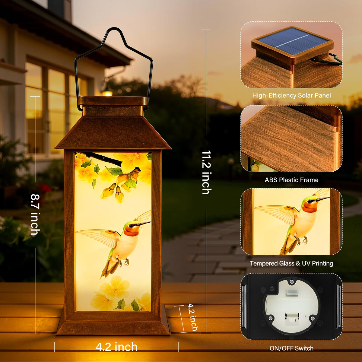 Ccinny garden path-lit lantern adds subtle guidance at night
