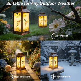 Ccinny hanging-or-standing lantern fits trees, porches, and tabletops