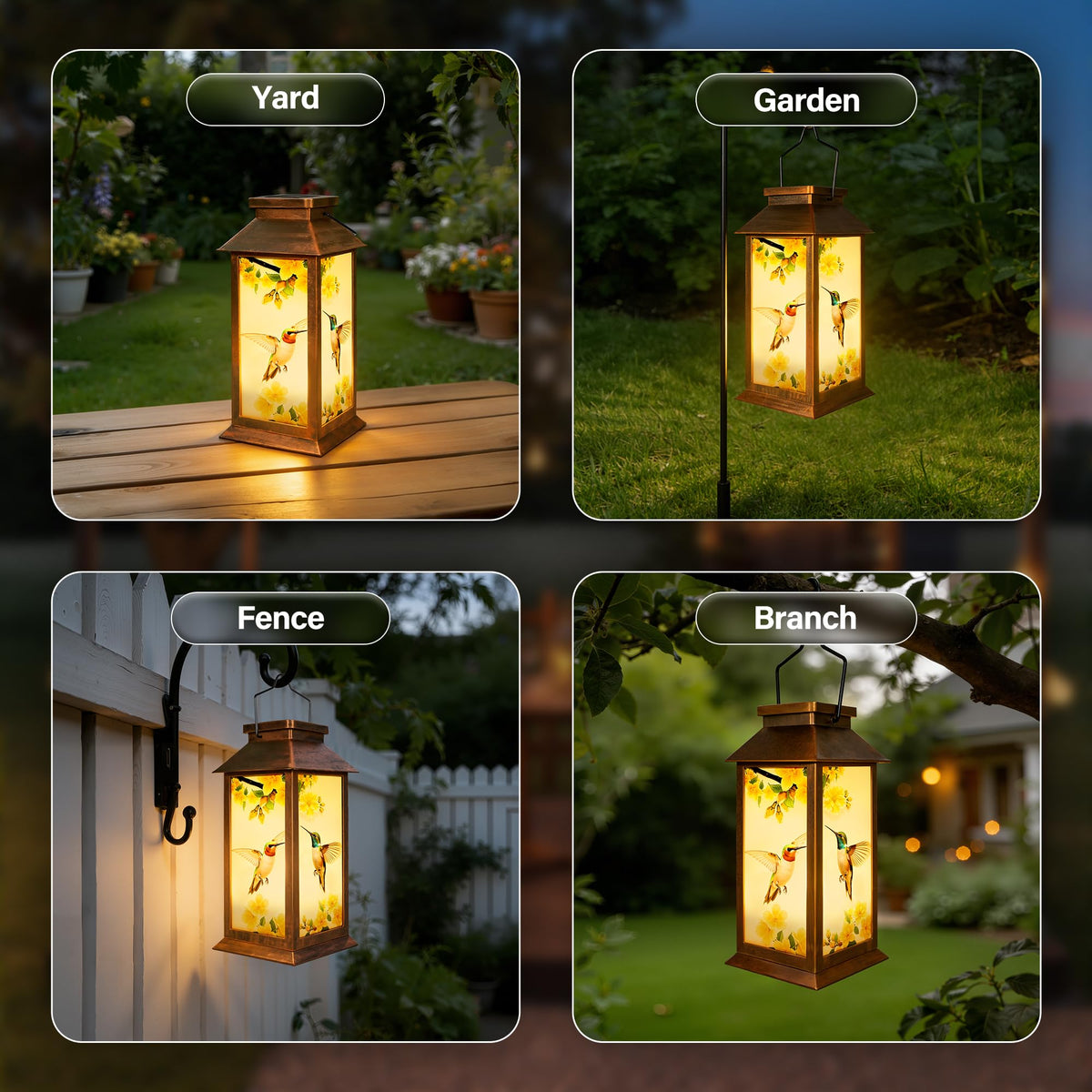Ccinny polymer-frame lantern resists cracking and fading in rain
