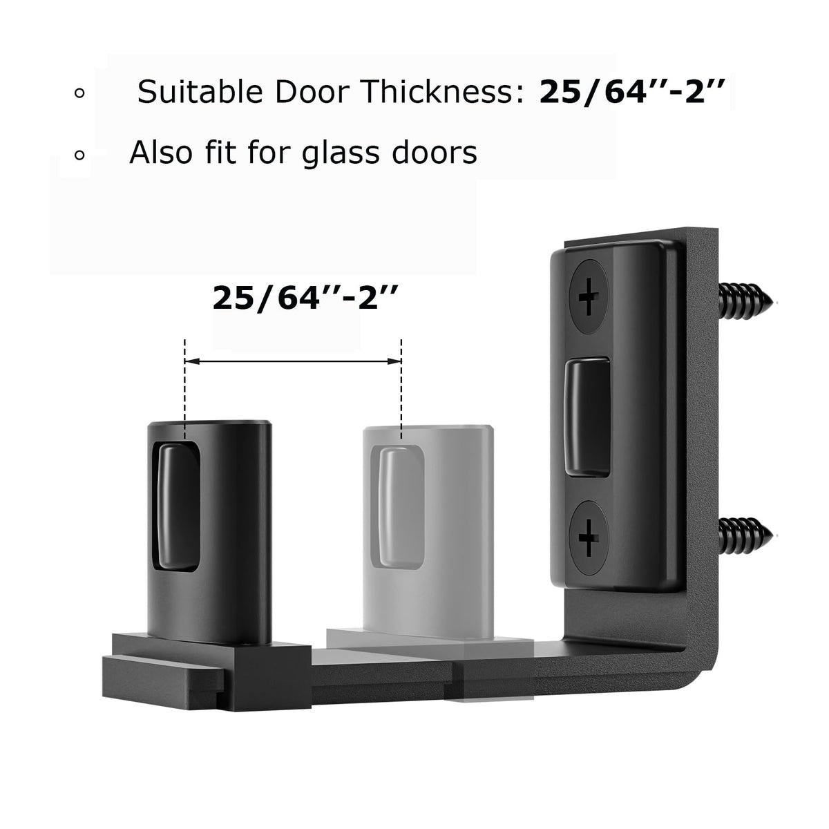 CCJH door thickness 1-2 inches floor guide compatibility.