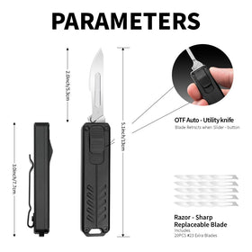 cckk pocket knife with clip provides secure, hands-free portability.