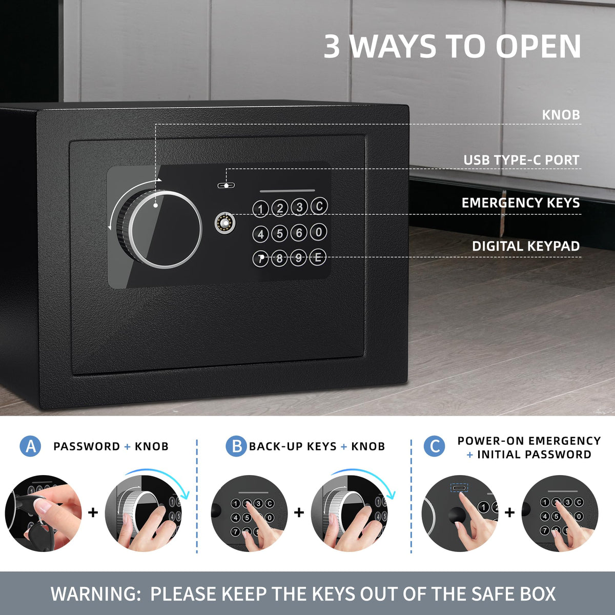 CDC DIGI lock bolts close-up, reinforced security for valuables