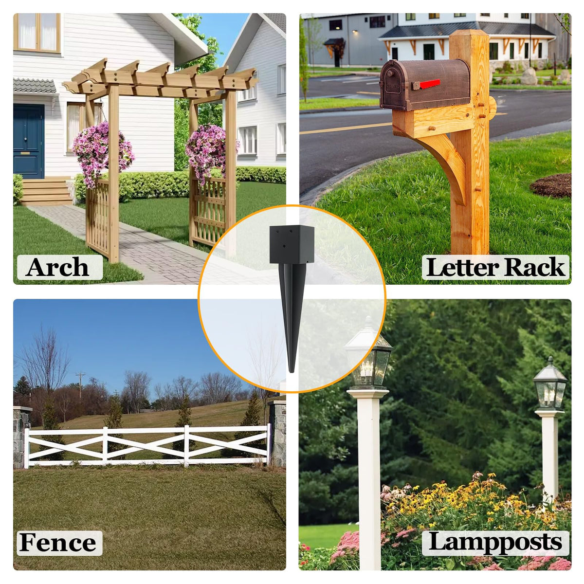 CDFYJHFDQ easy install fence post anchor simplifies DIY projects.