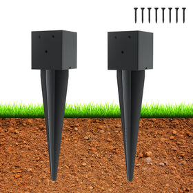 CDFYJHFDQ fence post anchor ground spike 16in provides rock-solid post stability.