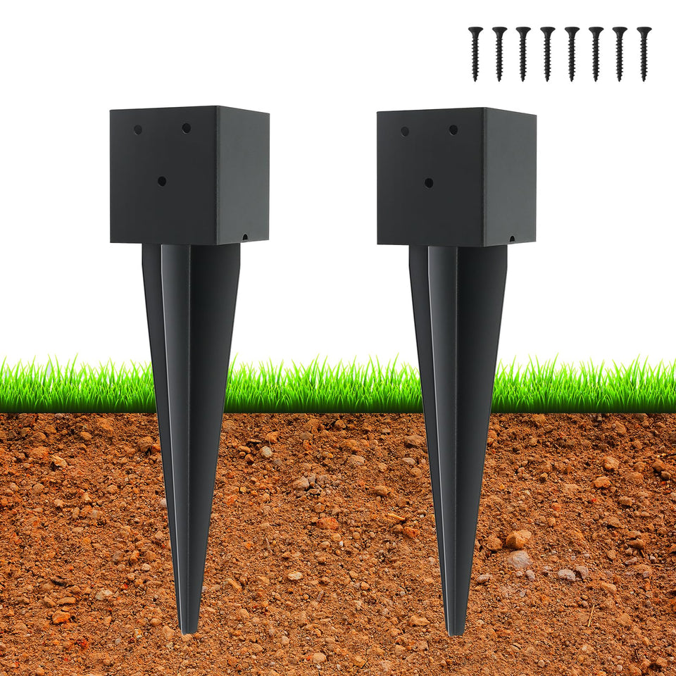 CDFYJHFDQ fence post anchor ground spike 16in provides rock-solid post stability.