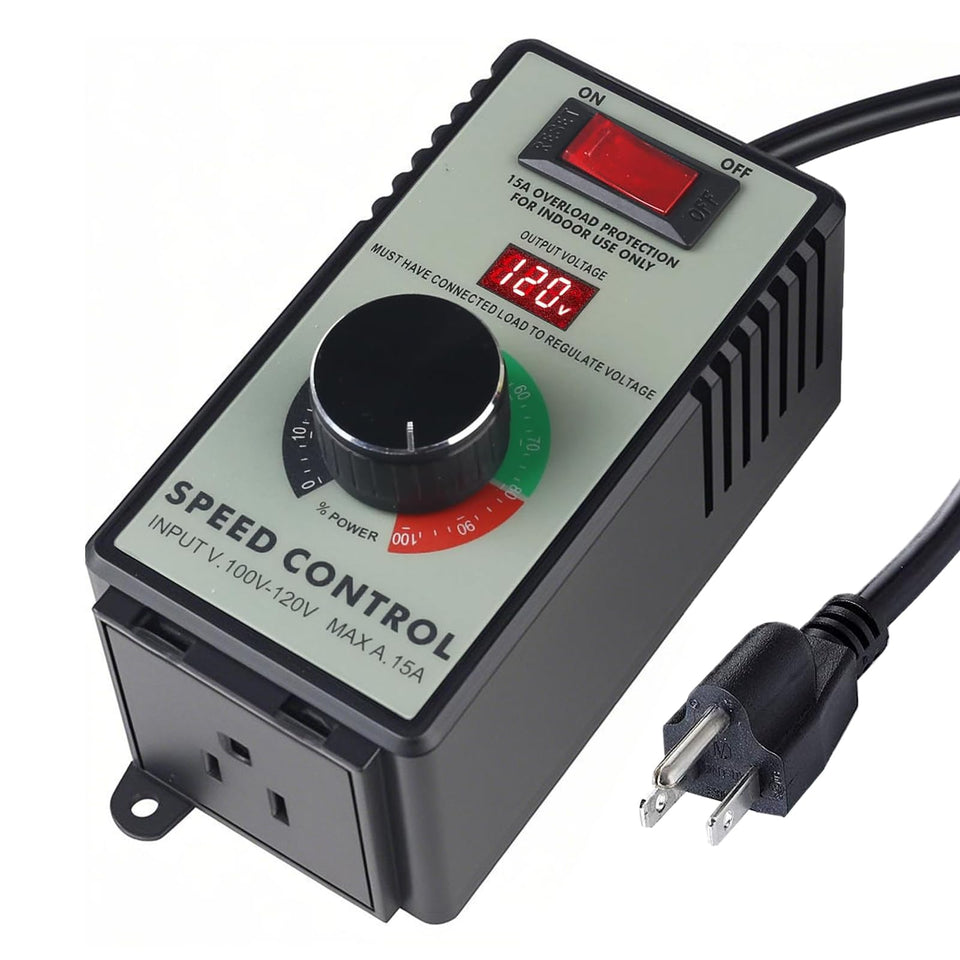 CDMALL AC motor speed controller front view shows compact housing for easy installation.