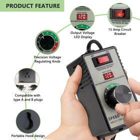 CDMALL compact design speed controller emphasizes portable setup for workshops and on-site tasks.