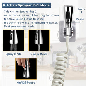 Cecefin 2-mode sprayer demonstrating bubble spray and power jet for efficient cleaning.
