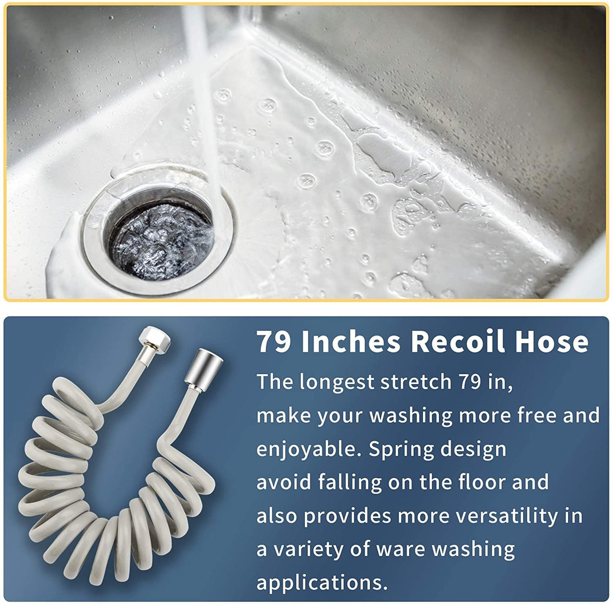 Cecefin durable brass valve and adapters ensure reliable faucet compatibility.