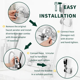 CECEFIN easy installation guide showing DIY faucet upgrade