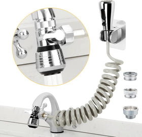 Cecefin sink sprayer attachment for kitchen faucet, easy cleanup and flexible reach.