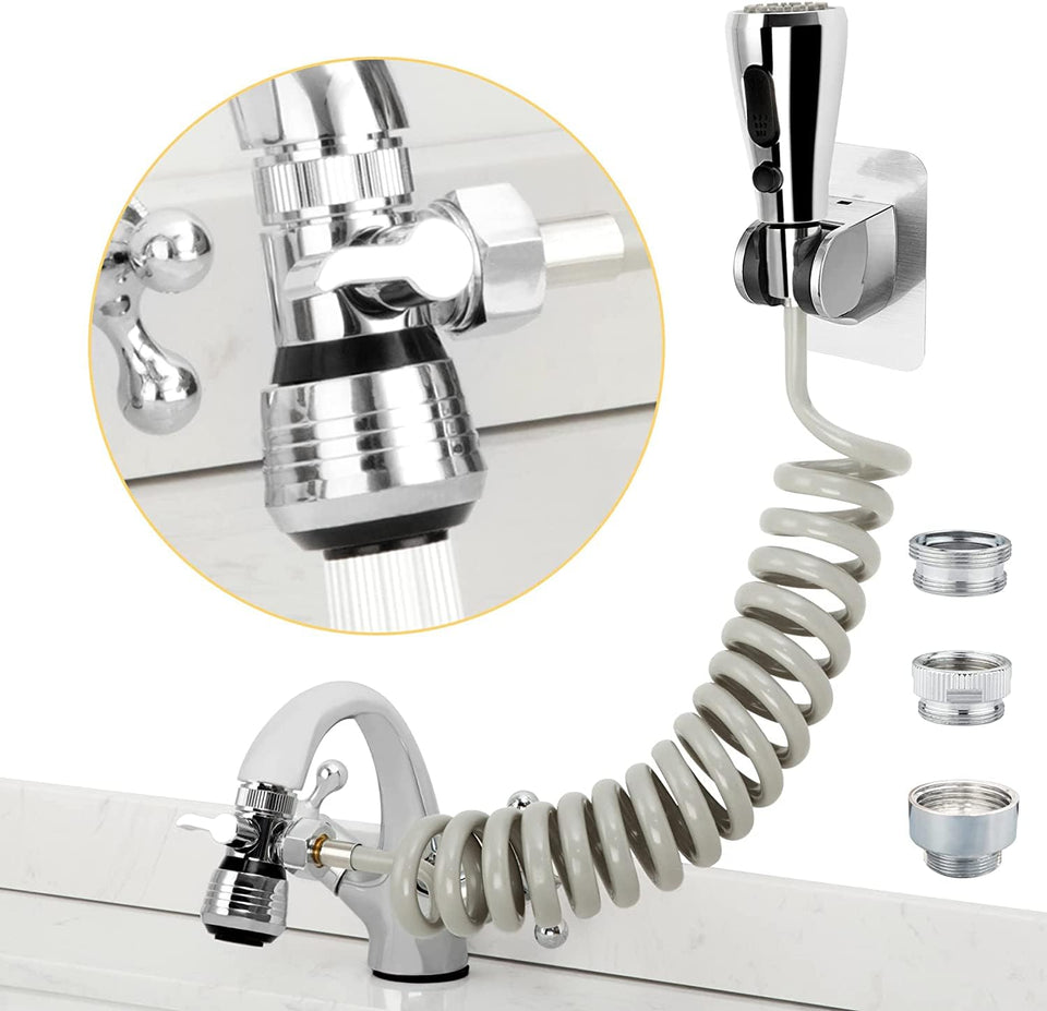 Cecefin sink sprayer attachment for kitchen faucet, easy cleanup and flexible reach.