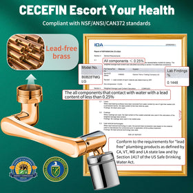 Cecefin two-mode sink extender supports powerful rinse for fruits and vegetables
