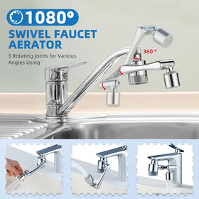 Close-up of CECEFIN brass assembly on faucet extender