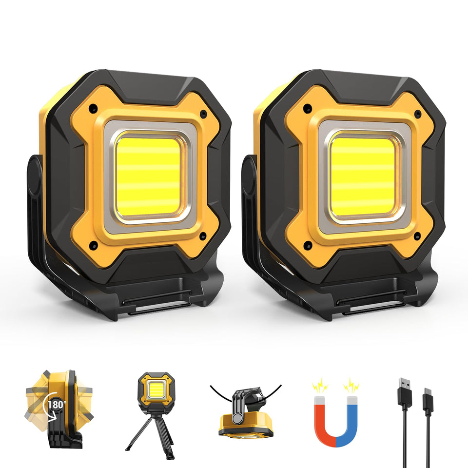 CedarAce rechargeable LED work light with magnetic base for hands-free repair tasks.