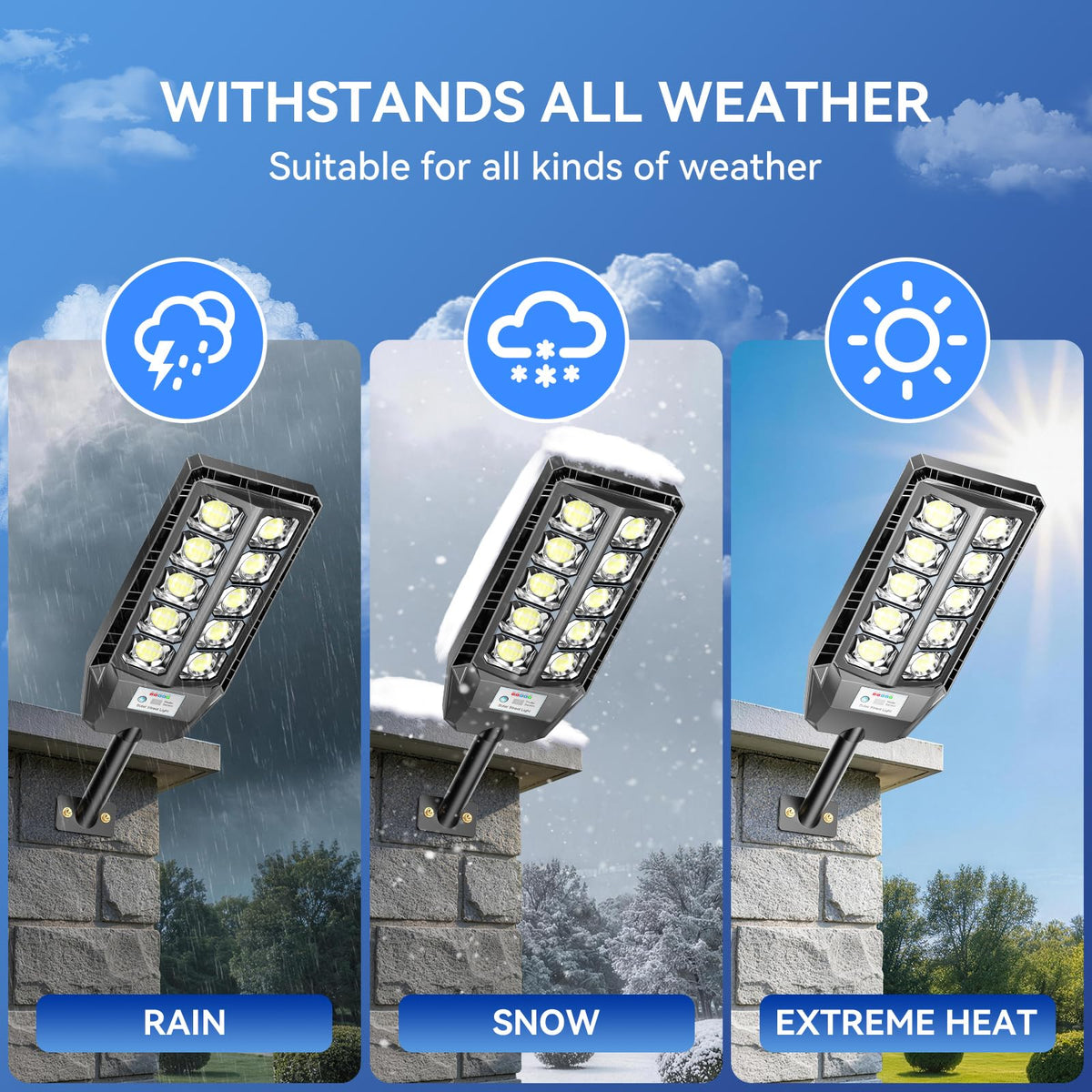 CEDIO 6000W with IP67 ABS body withstands rain and snow.