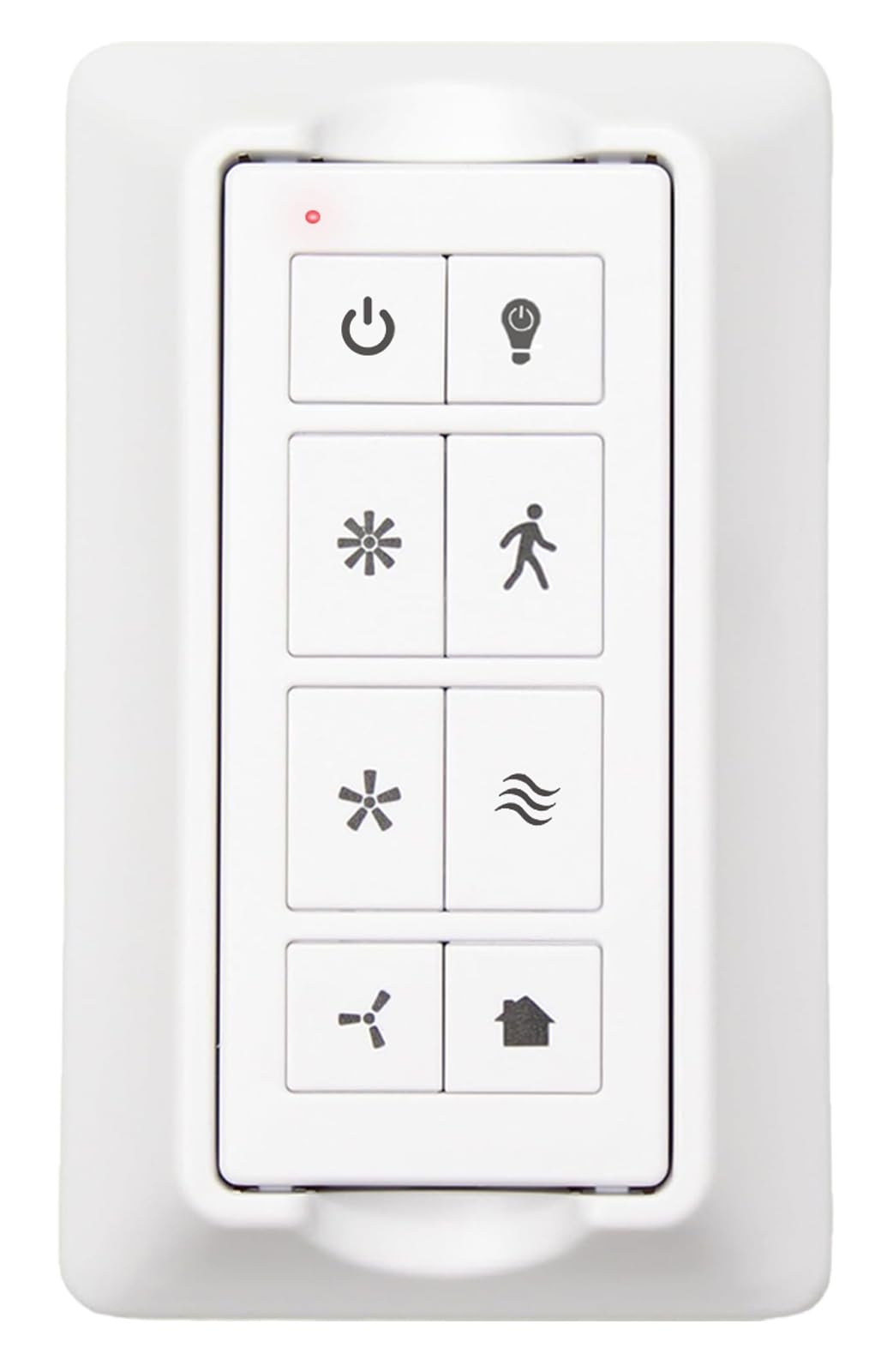 CeilingBreeze remote front view showing the compact design for quick pairing.