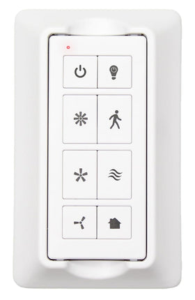CeilingBreeze remote front view showing the compact design for quick pairing.