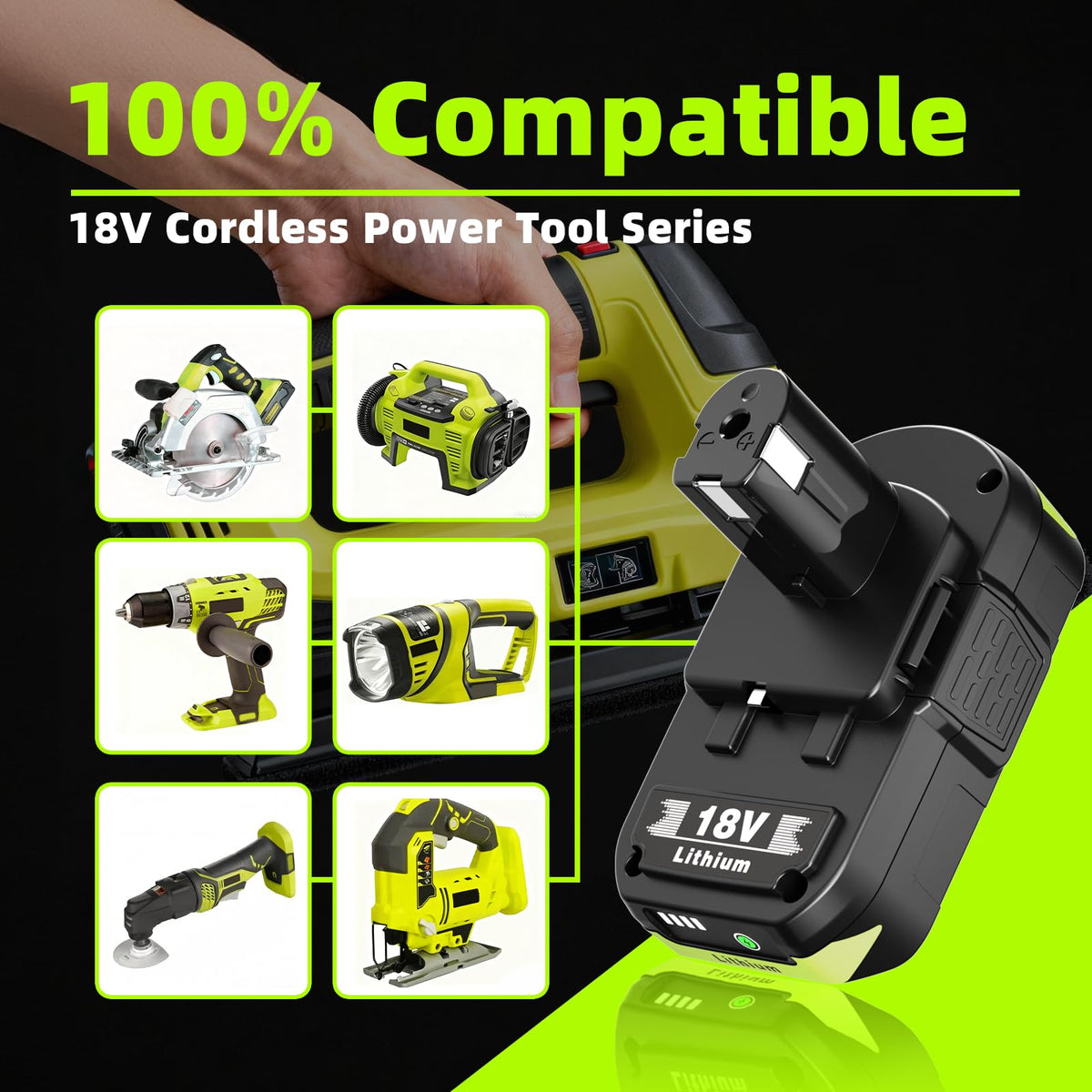 CelBatty compatibility with Ryobi P102-P122 models.