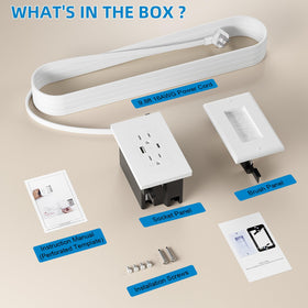 9.8-foot cord reaches unreachable outlets, reducing clutter.
