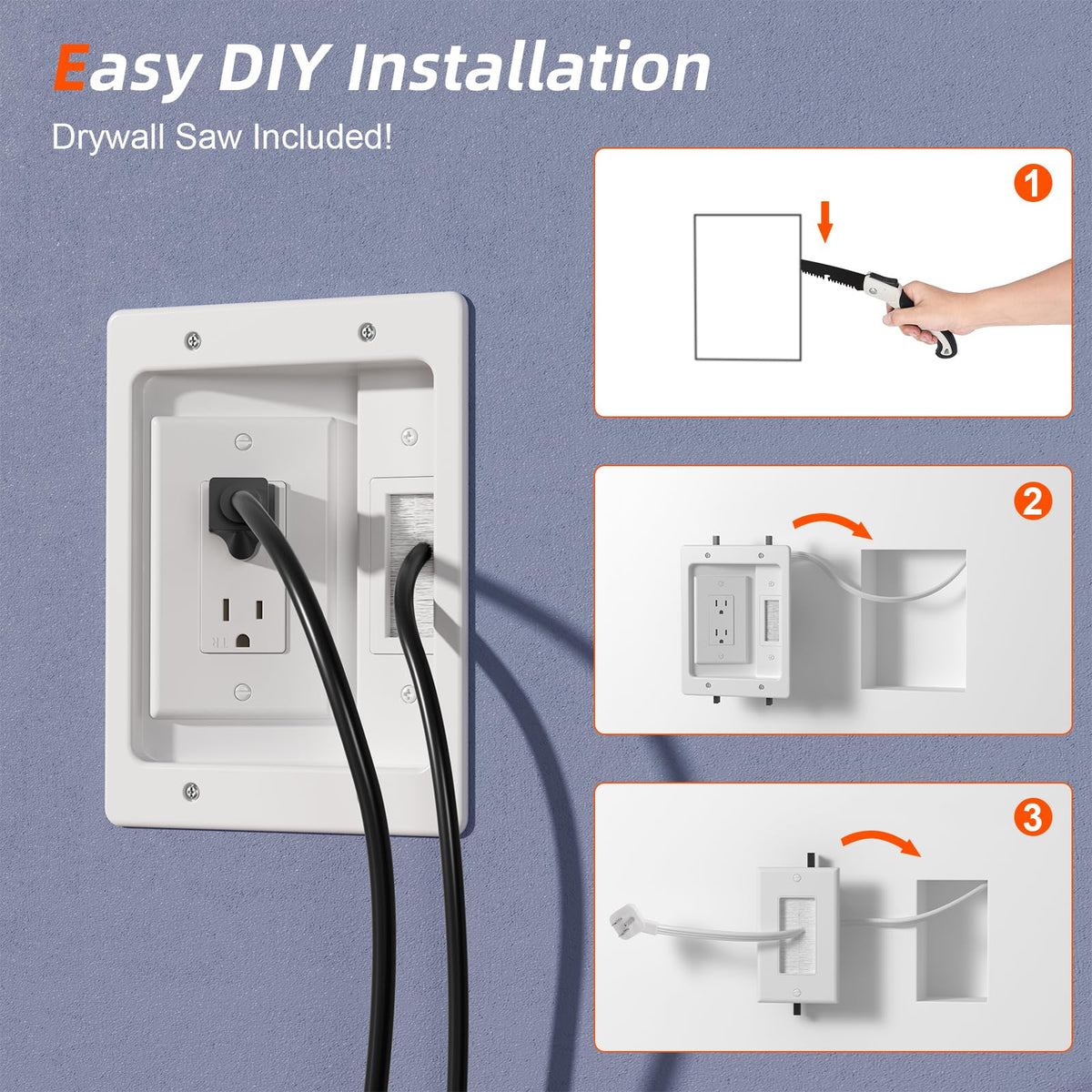 Celendor dual AC outlets offer convenient power access for home theater setups.