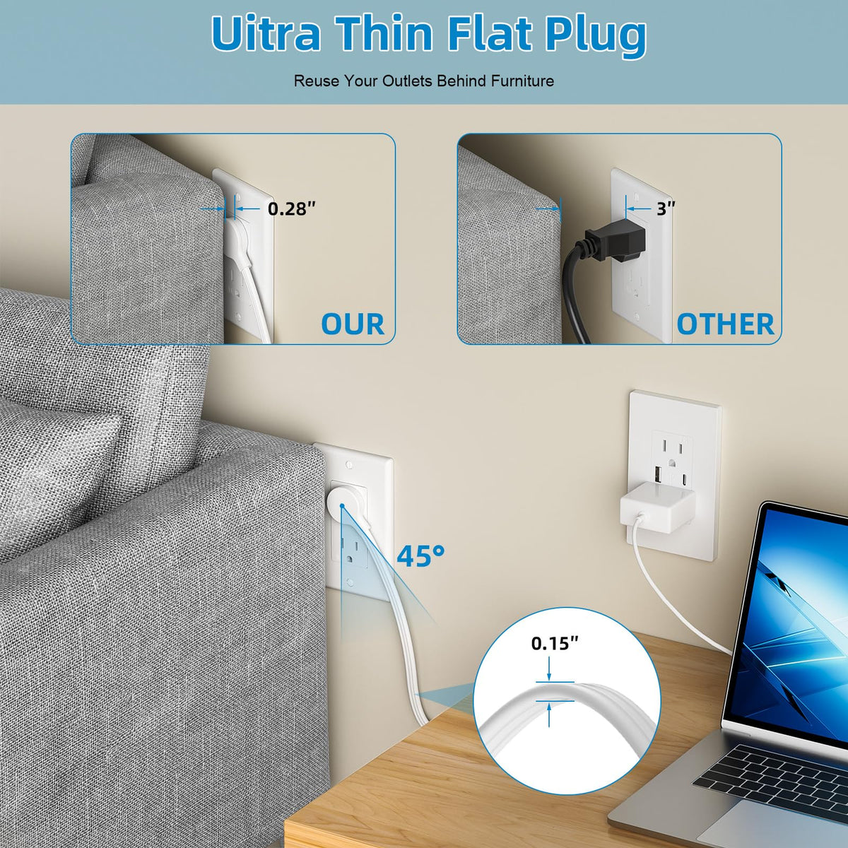 Celendor dual USB ports let you charge several devices at once.