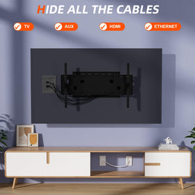 Celendor extended power cord 9.8ft enables flexible TV placement with tidy cable routing.