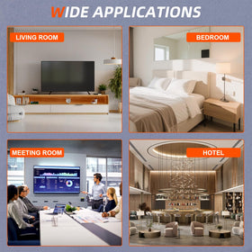 Celendor installation kit facilitates quick setup and concealed cabling.
