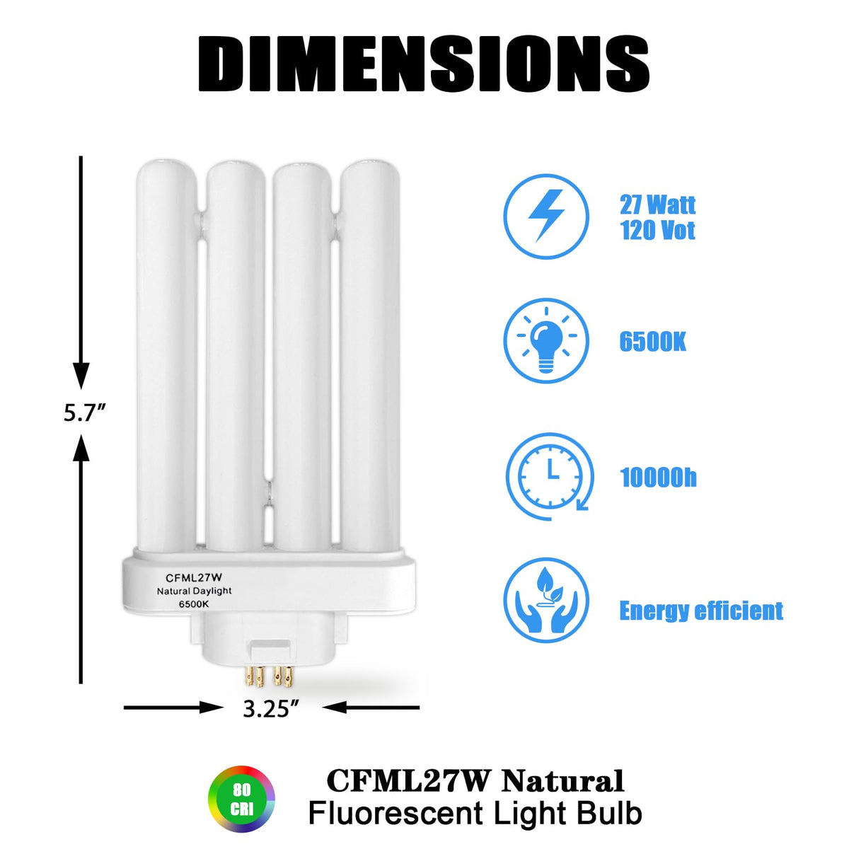 Designed for Verilux CFML27VLX, ready for use