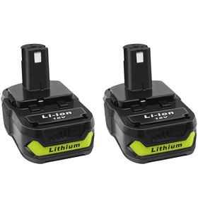 CELL9102 2-pack 18V battery compatible with Ryobi tools for extended run time.